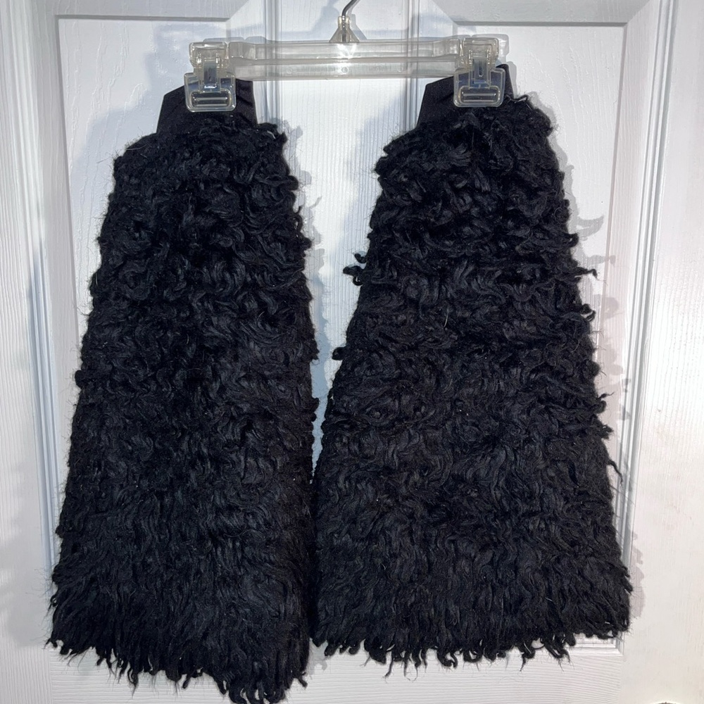 Black Faux Fur leg Warmers